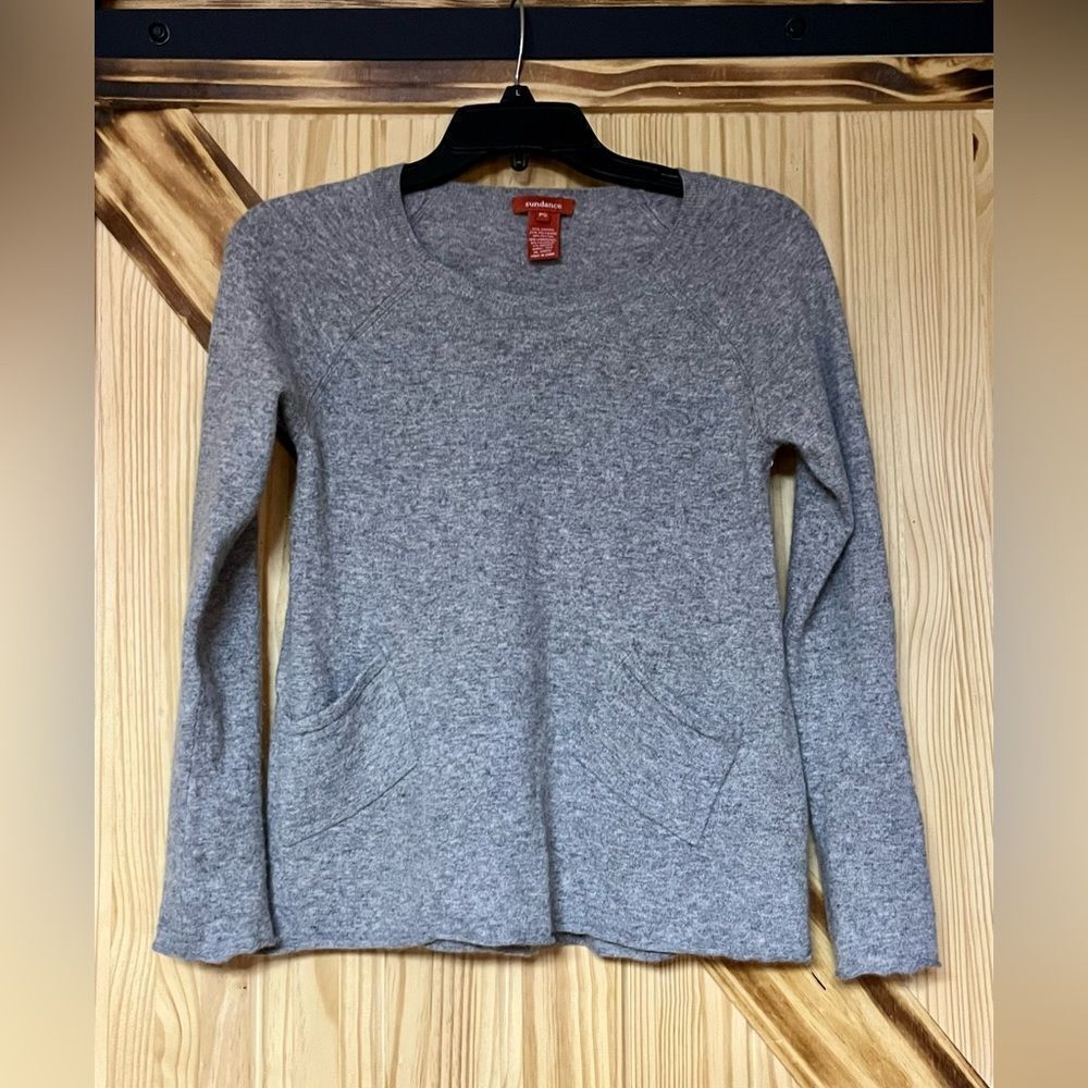 EUC Sundance Lambswool Sweater Gray SP